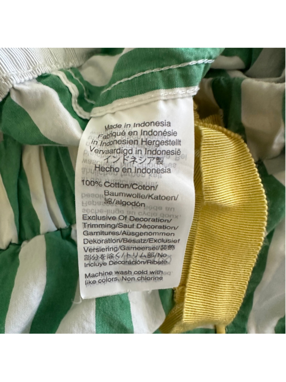 J.Crew Pajama Shorts Womens Large Green White Stripe Cotton Sleep Shorts - Picture 4 of 6